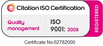 Citation ISO 9001 Registered · Certificate 62782000